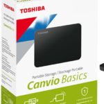 Disco duro externo Toshiba Canvio Basics, 1 TB, USB 3.0, 2.5", Negro.
