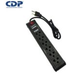 SUPRESOR DE PICOS CDP 06 TOMAS BLACK 220V (R-PS6 )