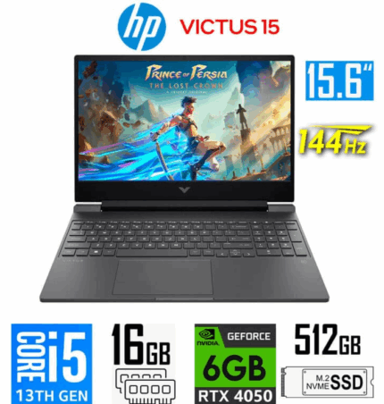 HP VICTUS 15-FA2701 GAMING i5-13420H 512GB SSD 16GB 15.6" NVIDIA® RTX 4050 6144MB