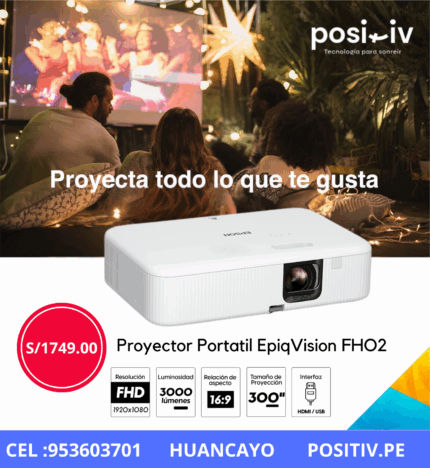 Proyector Portátil EpiqVision FH02 con Android TV