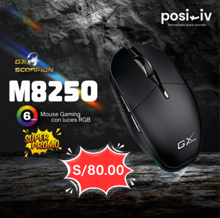 Mouse gamer GENIUS GX SCORPION M8250 WIRELESS BT 3200 DPI RGB NEGRO