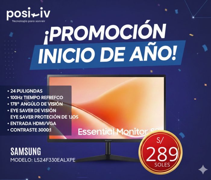 MONITOR LED SAMSUNG LS24C330GALXPE 100HZ 4MS HDMI DP FREESYNC 1920 X 1080 24 - Imagen 2