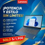Lenovo IdeaPad Slim 3 de 15,6" FHD TN Core i5-12450H 2,0/4,4 GHz/ 16 GB LPDDR5/512GB