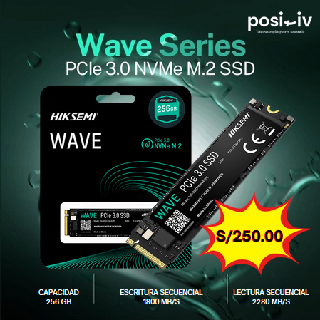 Captura de pantalla 2026-05-15 181534 SSD 256GB HIKSEMI WAVE (P) BLACK NVMe M.2 - Imagen 1