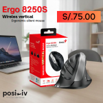 Ergo 8250S MOUSE INALÁMBRICO VERTICAL ERGONOMICO SILENCIOSO