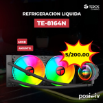 Cooler para procesador Teros TE-8164N, Intel y AMD, TDP 265W Máx, 24, líquida