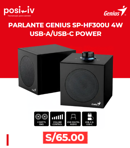 Captura de pantalla 2026-07-25 170301 PARLANTE GENIUS SP-HF300U 4W USB-A/USB-C POWER - Imagen 1